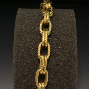 14K Yellow Gold Oval Rope Bracelet