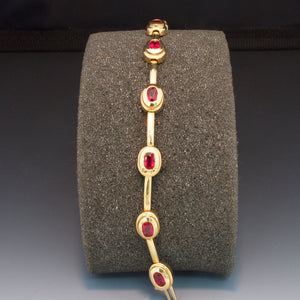 14K Yellow Gold Ruby Bracelet