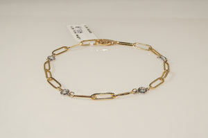 Yellow Gold Diamond Link Bracelet