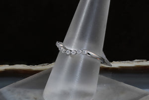 Curved Diamond Stacker Ring