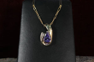 Sale! Tanzanite and Diamond Accent Pendant