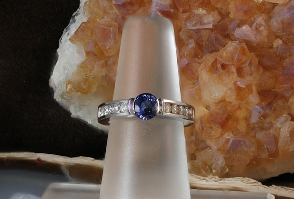 Sale! Sapphire and Diamond Band Ring