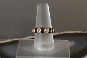 Sale! Sapphire and Diamond Alternating Band