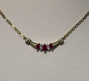 Estate Ruby and Diamond Necklace