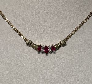 Estate Ruby and Diamond Necklace