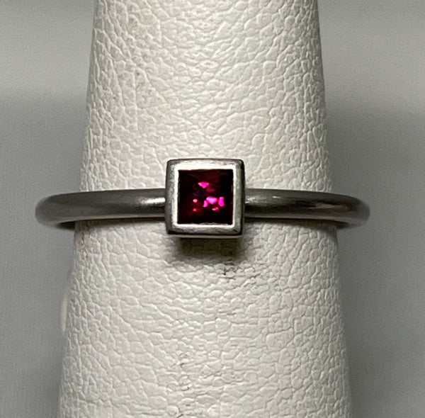 Handcrafted Bezel Set Ruby Ring