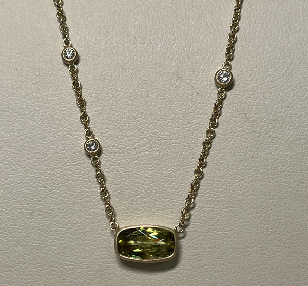 Handcrafted unique Sphene Necklace