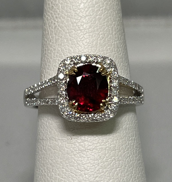 Gorgeous Ruby and Diamond Ring