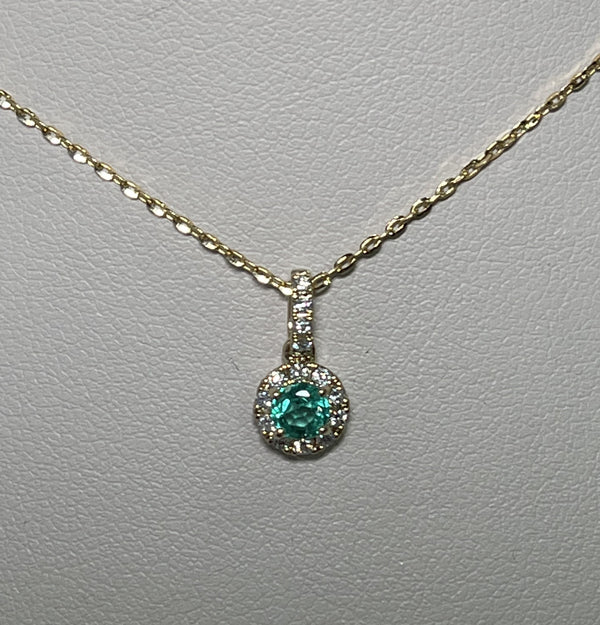 Emerald and Diamond Pendant