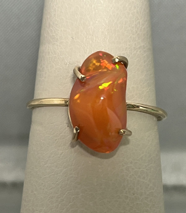 Mexican Fire Opal Ring