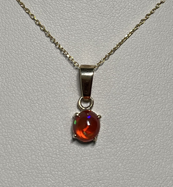 Mexican Fire Opal Pendant