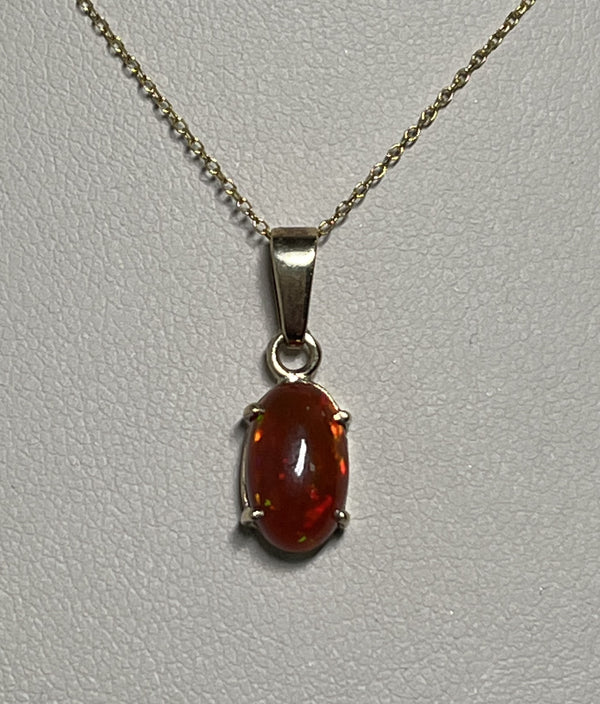 Mexican Fire Opal Pendant