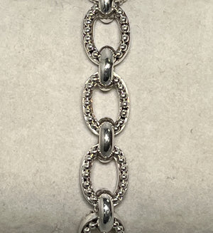 Sterling  Heavy Texture Link Bracelet