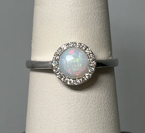 Opal and Diamond Ring