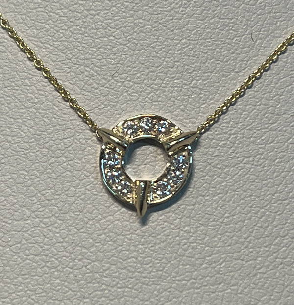 Pretty Diamond Circle Pendant