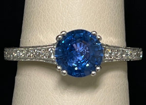 Exceptionally Fine Blue Sapphire Ring