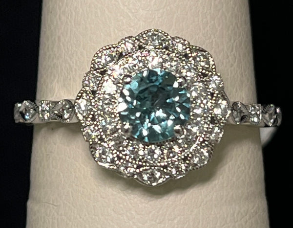 18 Karat Rare Montana Blue Sapphire Ring