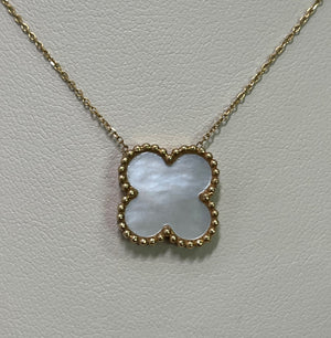 Mother of Pearl Clover Necklace