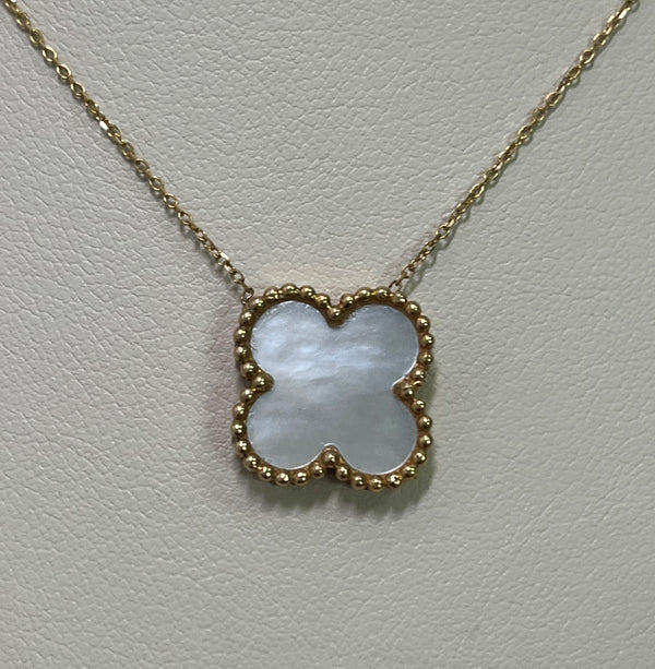 Mother of Pearl Clover Necklace