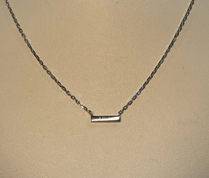 Sterling Silver Small Bar Neckace