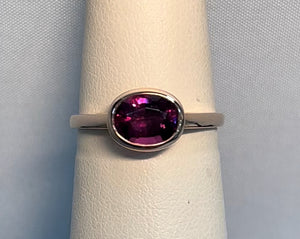 Rose Gold Grape Garnet Ring