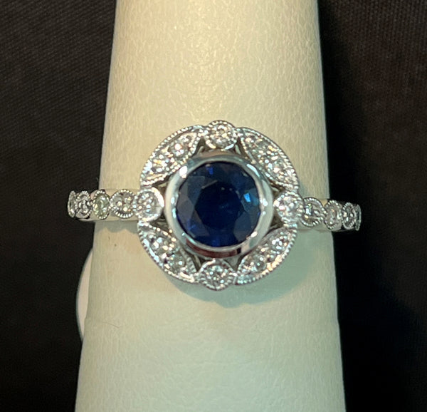 Lovely Sapphire and Diamond Ring