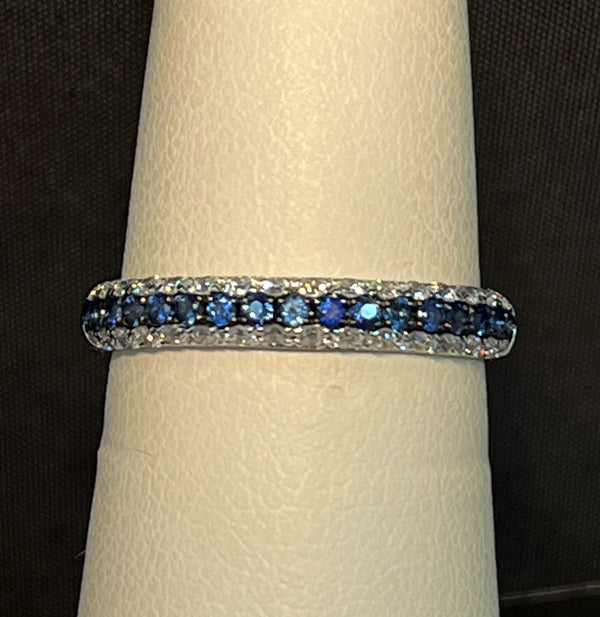 Pretty Pave Sapphire and Diamond Ring