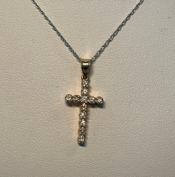 Classic Diamond Cross Pendant