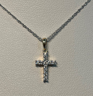 Pretty gold Diamond Cross Pendant