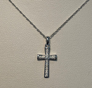 Dainty Diamond Cross Pendant
