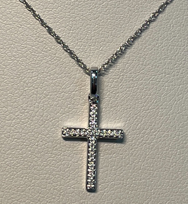 Classic Diamond Cross Pendant