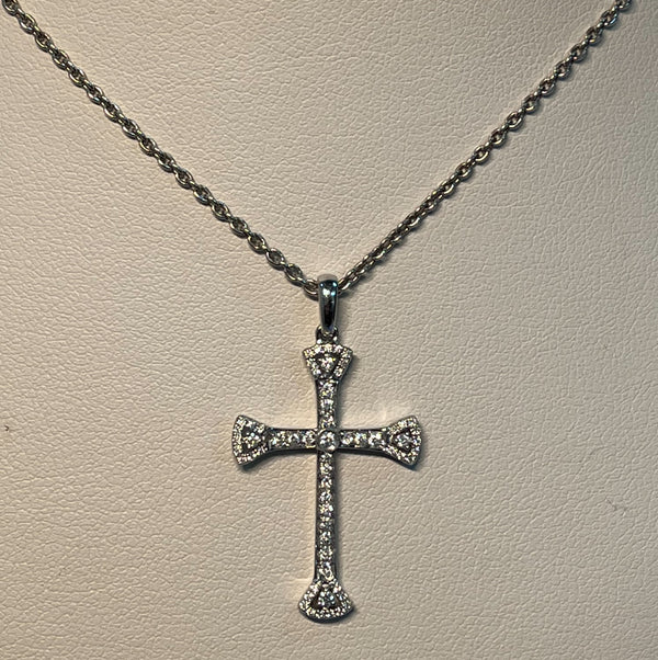 14 Karat Diamond Cross