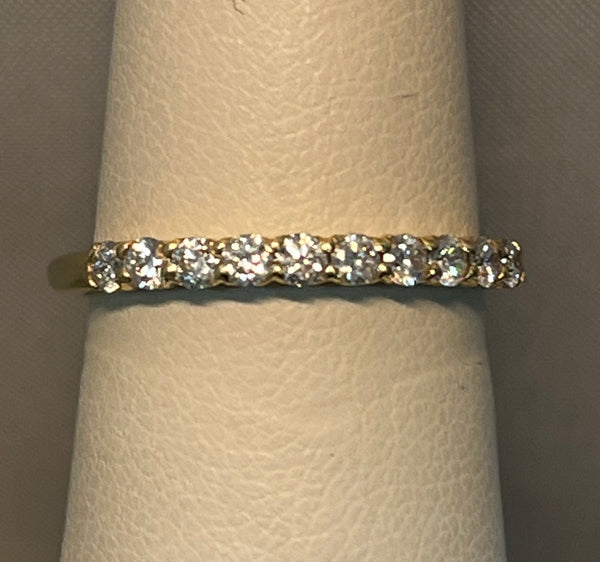 Yellow Gold Shared Prong Diamond Band