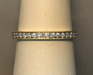 Classic Milgrain Edged Diamond Band