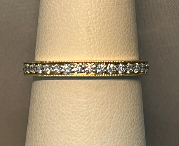 Classic Milgrain Edged Diamond Band