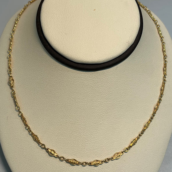 14 Karat Yellow Gold Fancy Link Chain