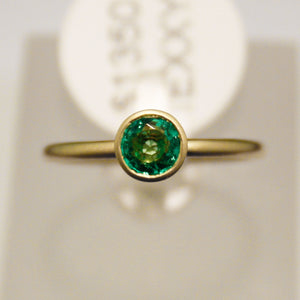 14K Yellow Gold Emerald Ring