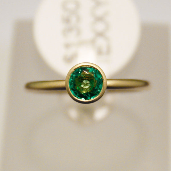 14K Yellow Gold Emerald Ring