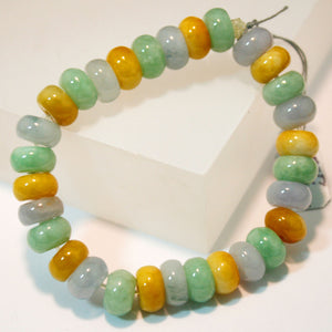 Multi-color Natural Jade Bead Bracelet
