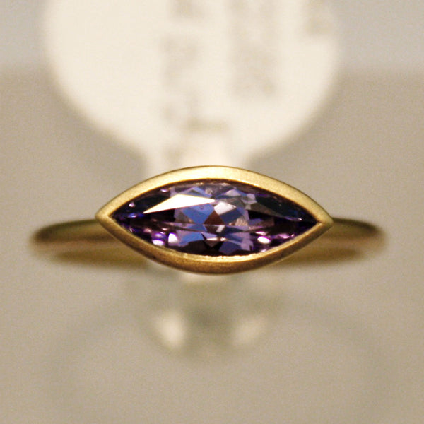 14K Yellow Gold Purple Spinel