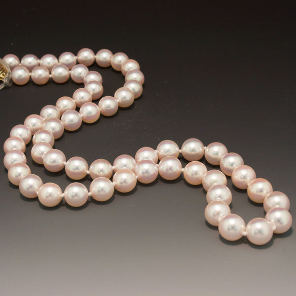 Sale! 14K White Gold High Quality Akoya Pearl Necklace