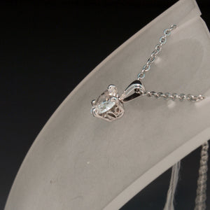 White Gold Heart Diamond Pendant