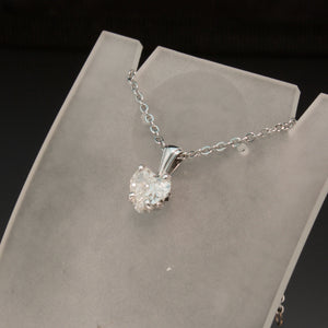 White Gold Heart Diamond Pendant