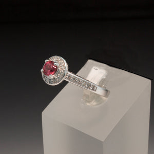 Sale! Pink Sapphire and Diamond Ring