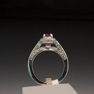 Sale! Pink Sapphire and Diamond Ring