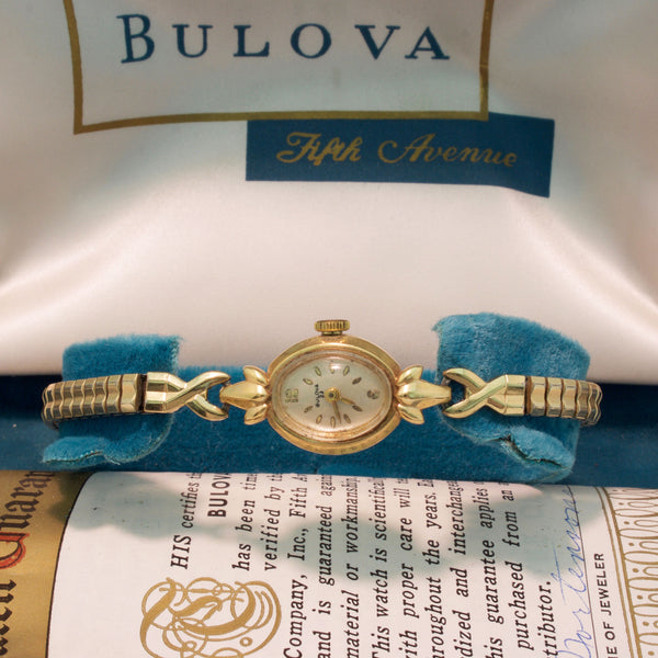 14K Yellow Gold Vintage Bulova Watch
