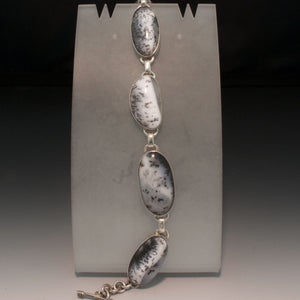 Sterling Silver Moss Agate Bracelet