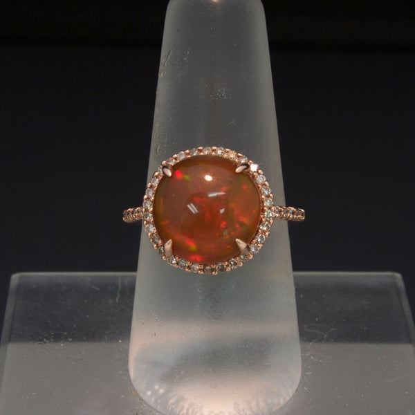 Rose Gold Ethiopian Opal Ring