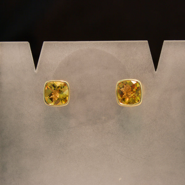14K Yellow Gold Citrine Earrings