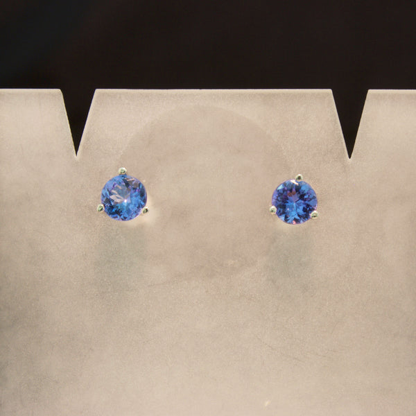 14K White Gold Tanzanite Earrings